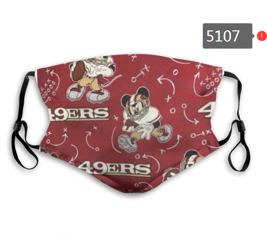 2020 NFL San Francisco 49ers #2 Dust mask with filter->nfl dust mask->Sports Accessory